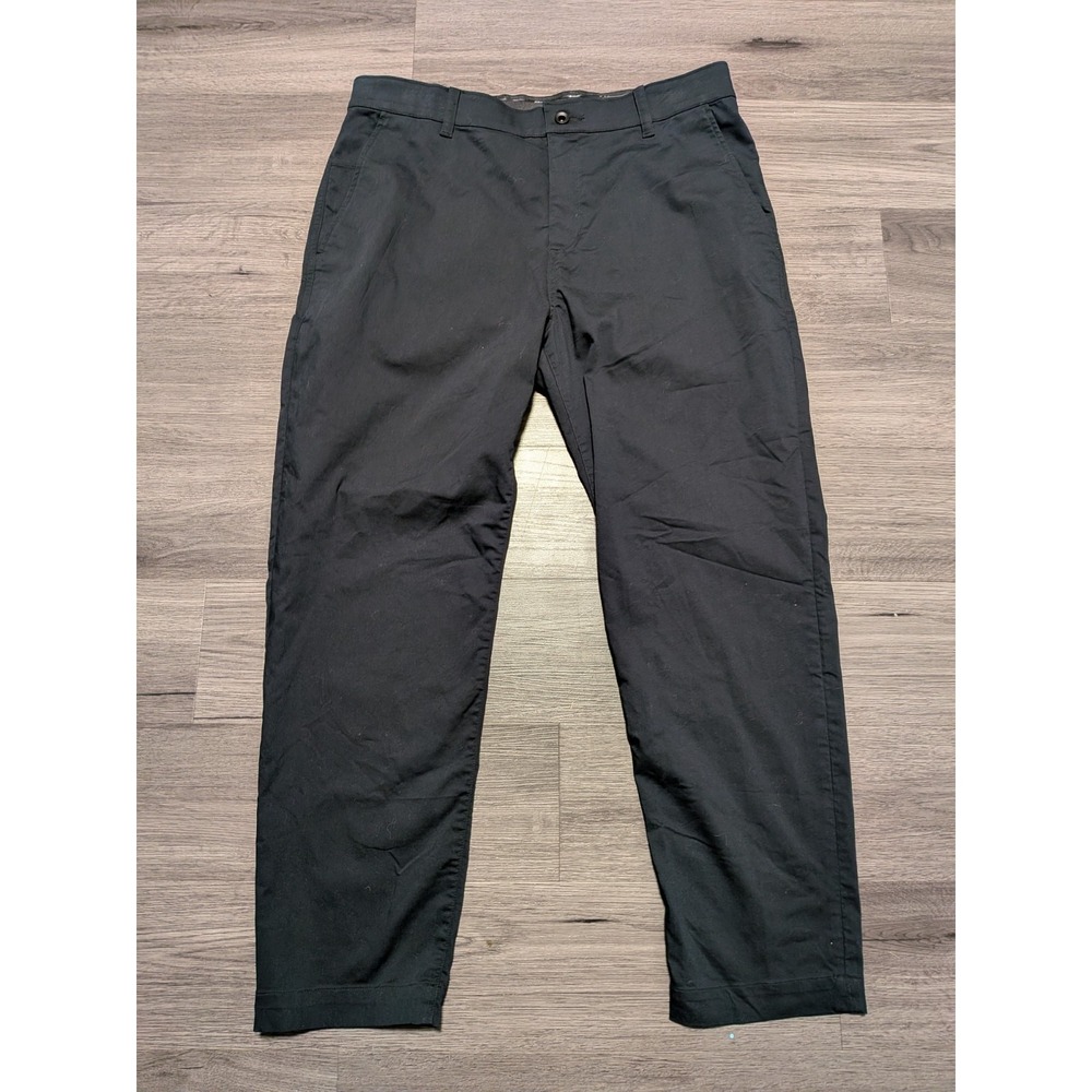 Nike Men's Black Dri-Fit UV Slim Fit‎ Flat Front Chinos Work Pants Size 34x30